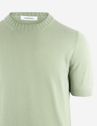 T-Shirt Stickad Ljusgrön