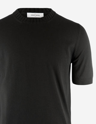 T-Shirt Stickad Svart