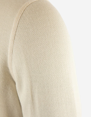 Rundhals Tröja Ull Siden College Beige
