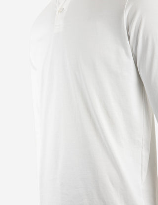 Långärmad Pikétröja Jersey Vit