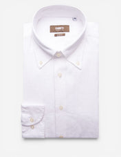 Slim Fit Skjorta Button Down Linne Vit