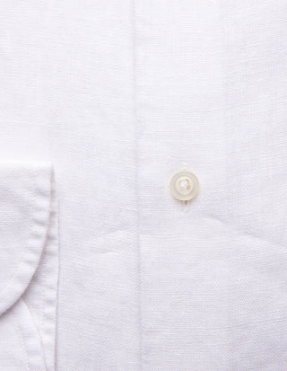 Slim Fit Skjorta Button Down Linne Vit