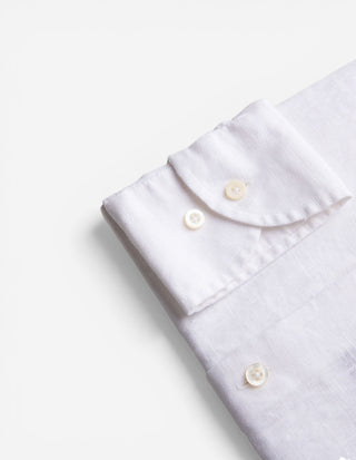 Regular Fit Skjorta Button Down Linne Vit