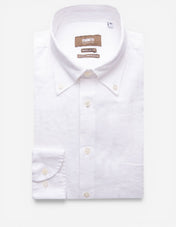 Regular Fit XLÄ Skjorta Button Down Linne Vit