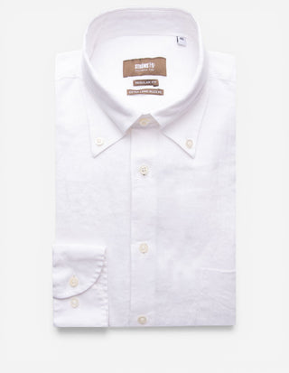 Regular Fit XLÄ Skjorta Button Down Linne Vit