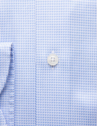 Slim Fit Skjorta Bomull Pepita Ljusblå