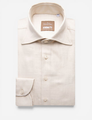 Sartorial Shirt Slub Cotton Beige