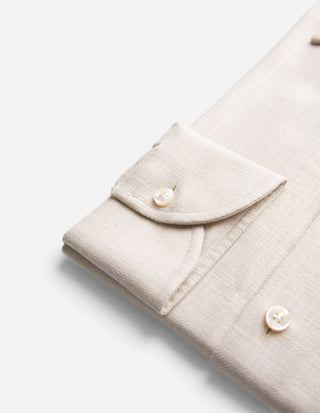 Sartorial Shirt Slub Cotton Beige