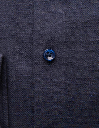 Sartorial Shirt Slub Cotton Navy
