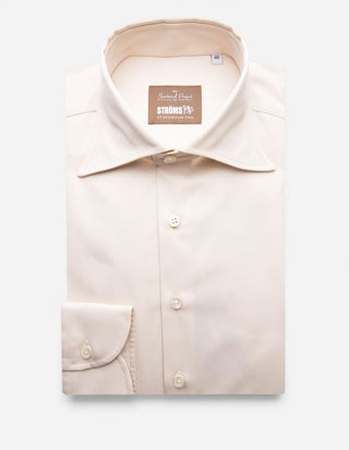 Sartorial Shirt Lättviktsbomull Ljusbeige