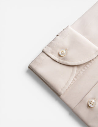 Sartorial Shirt Lättviktsbomull Ljusbeige