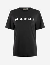 Jersey T-Shirt Scribbled Logo Svart