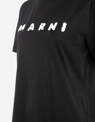 Jersey T-Shirt Scribbled Logo Svart