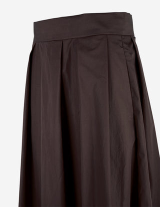 Kathryn Kjol Poplin Mörkbrun