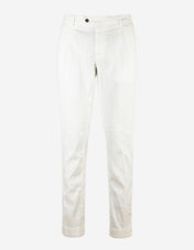 New York 1-Pleat Chinos Vit