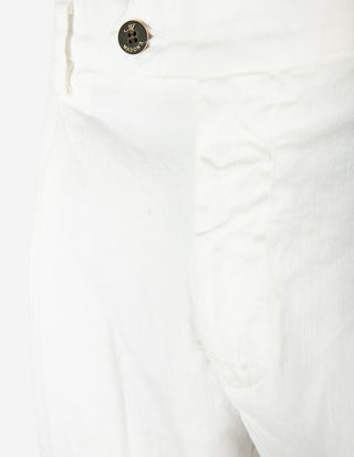 New York 1-Pleat Chinos Vit