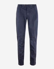 New York 1-Pleat Chinos Navy
