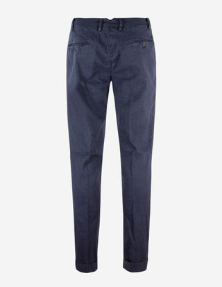 New York 1-Pleat Chinos Navy