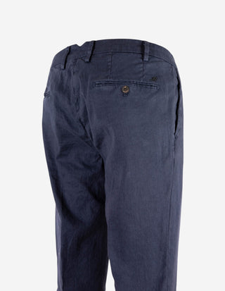 New York 1-Pleat Chinos Navy