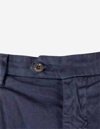 New York 1-Pleat Chinos Navy