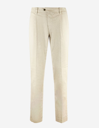 New York 1-Pleat Chinos Ljusbeige
