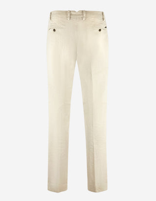 New York 1-Pleat Chinos Ljusbeige