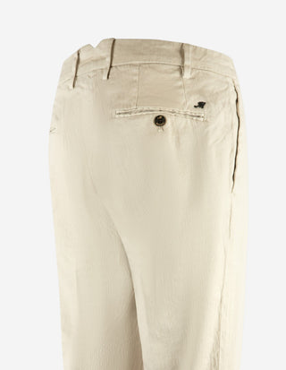 New York 1-Pleat Chinos Ljusbeige