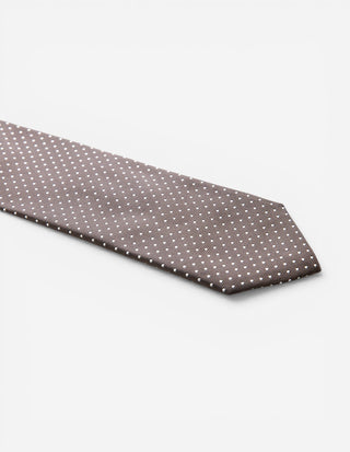 Slips Vävd Siden Brun Prickig One Size
