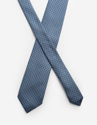 Slips Siden Mönstrad Denimblå