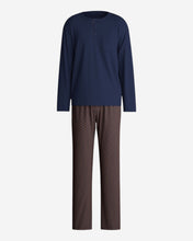 Pyjamas Pima Cotton Mörkblå/Vinröd