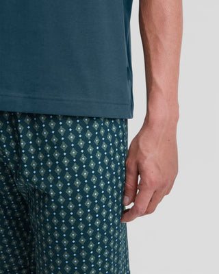 Pyjamas Relax Imprint Petrol Blå Mönstrad
