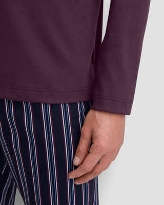 Pyjamas Relax Streamline Vinröd Randig