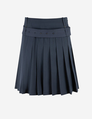 Pinstriped Kjol Navy Randig