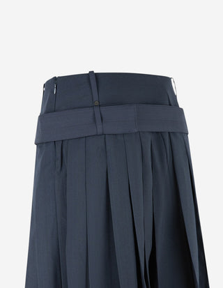 Pinstriped Kjol Navy Randig