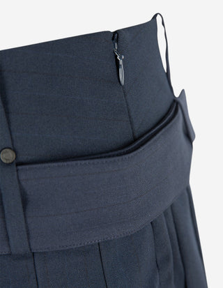 Pinstriped Kjol Navy Randig