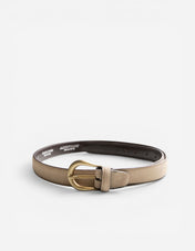 Bälte Smalt Mocka Beige/Mässing