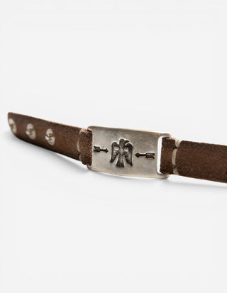 Armband Läder Westerndesign Silver/Beige One Size