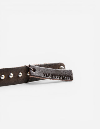 Armband Läder Westerndesign Turkos/Brun
