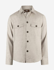 Firenze Overshirt Bomull Lamaull Fiskben Ljusbeige