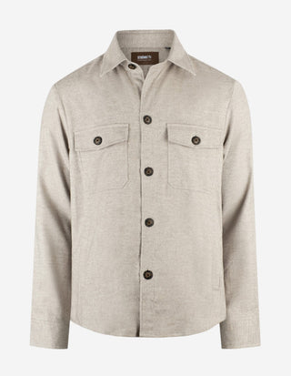Firenze Overshirt Bomull Lamaull Fiskben Ljusbeige