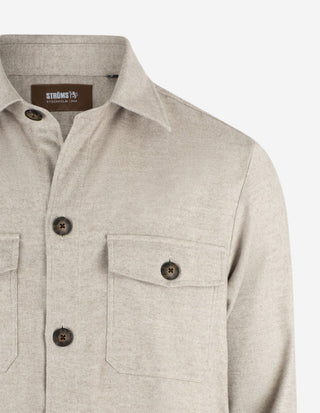 Firenze Overshirt Bomull Lamaull Fiskben Ljusbeige