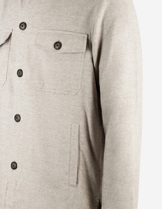 Firenze Overshirt Bomull Lamaull Fiskben Ljusbeige