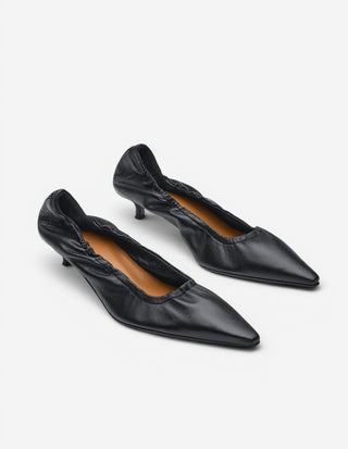 Valfurva Pumps Nappa Svart