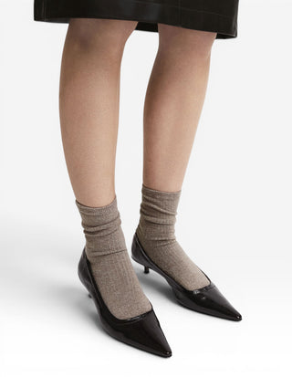 Valfurva Pumps Nappa Svart
