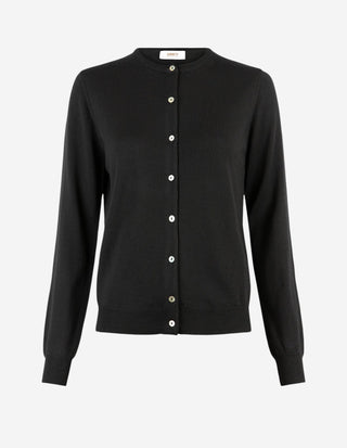 Cardigan Merinoull Svart