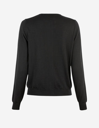 Cardigan Merinoull Svart