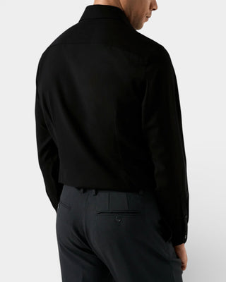 Slim Fit Skjorta Merinoull Svarta