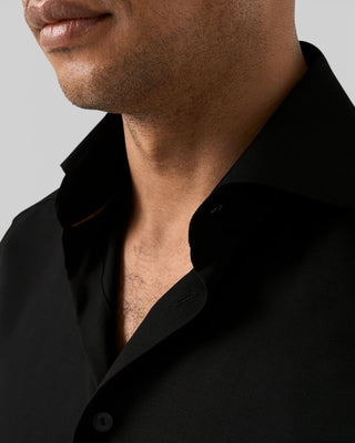 Slim Fit Skjorta Merinoull Svarta