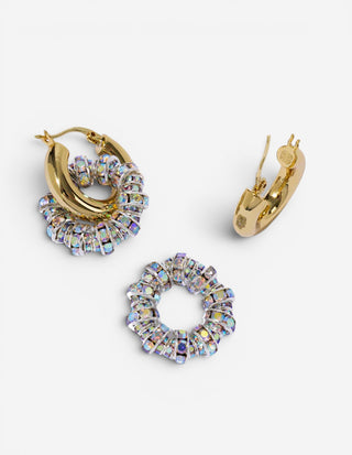 Les Creoles Petite Guld/Silver One Size