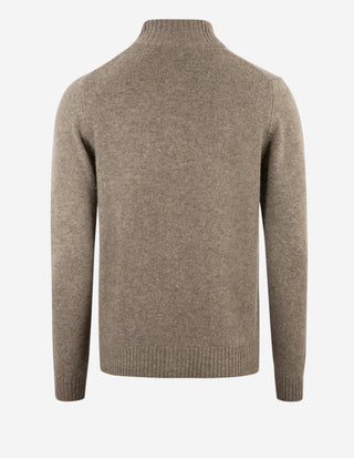 Chunky Cardigan Cashmere Mörkbeige